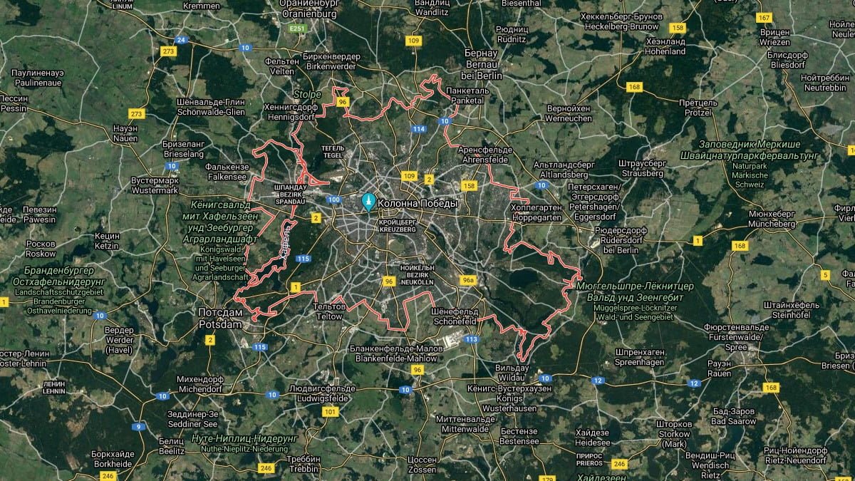 Карта лесов Берлина
