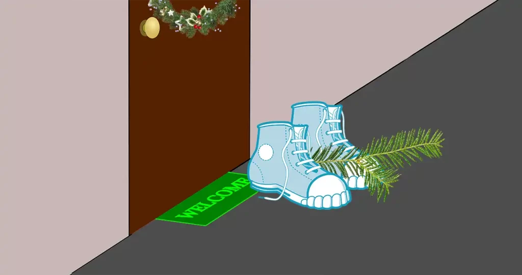 Традиция в Германии на День святого Николая выставлять ботинки за дверь